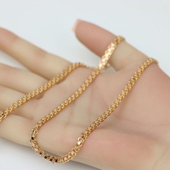 Chunky Rose Gold Chain Necklace – Bold 18 Inch Statement Piece, XPNL0205 - Picture 4 of 12